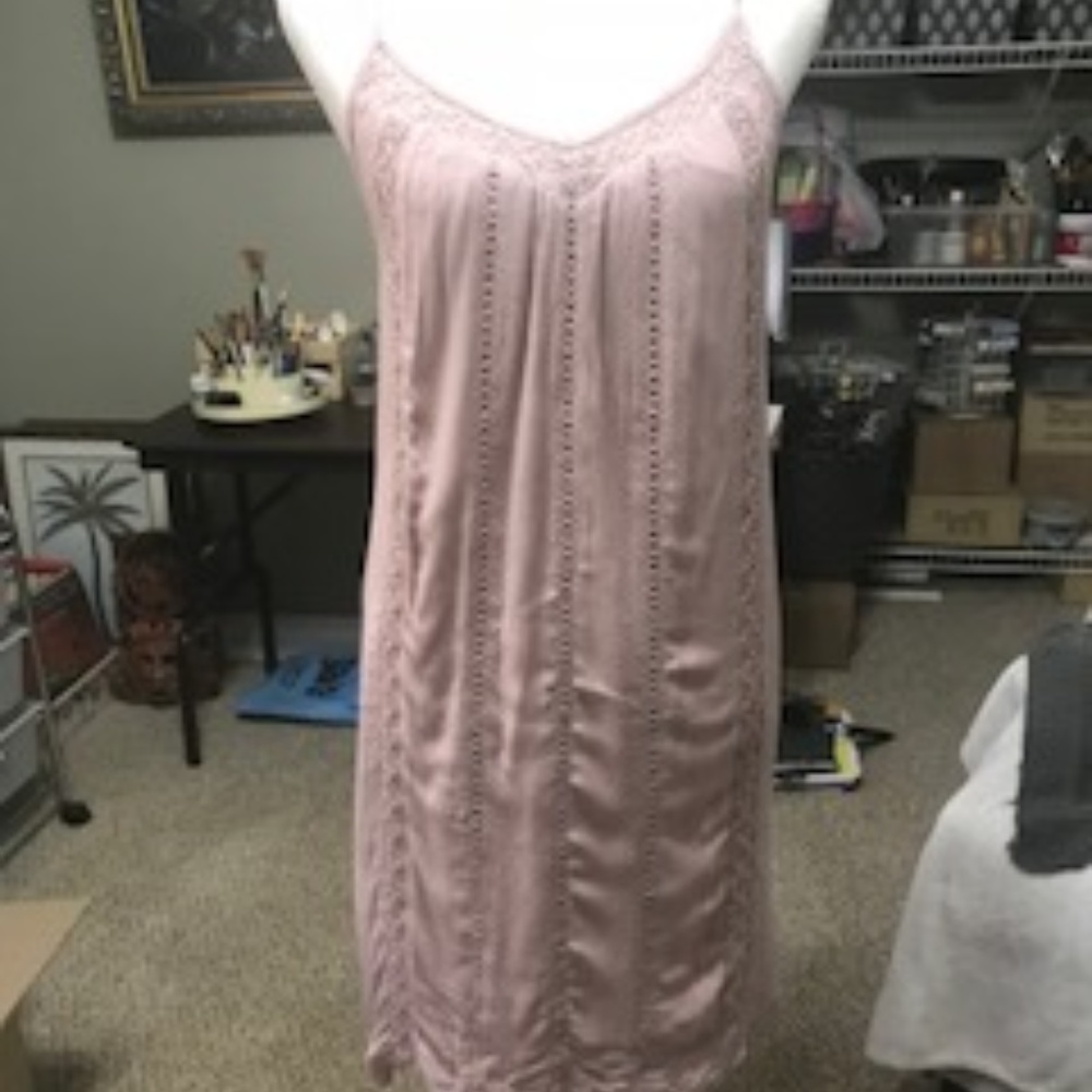 mauve above knee dress